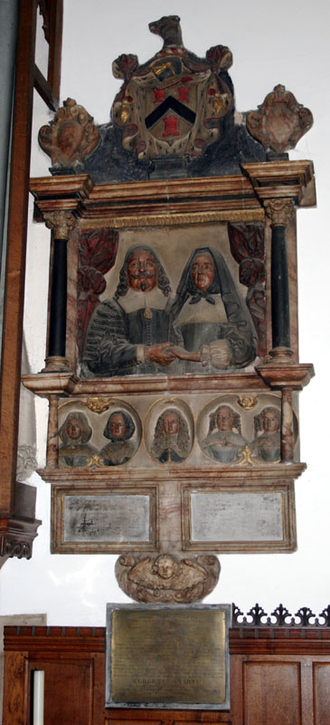 John Oneby memorial in St Mary's Church, Hinckley